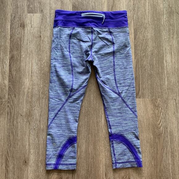 Lululemon Inspire Crops II Leggings Wee Are From Space Brusied Berry 6 Mid Rise - Picture 5 of 8